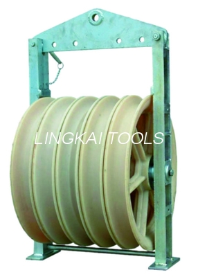 고무는 60KN 한 개의 나일론 도르래 바퀴 660MM 가선 블록을 정렬시켰습니다