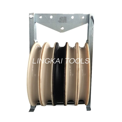 660MM 고무 롤러 5 휠 관리인 가선 블록